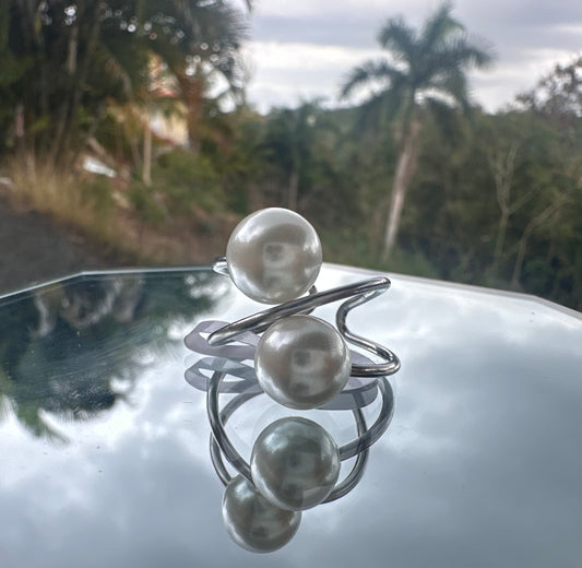 White Pear Ring