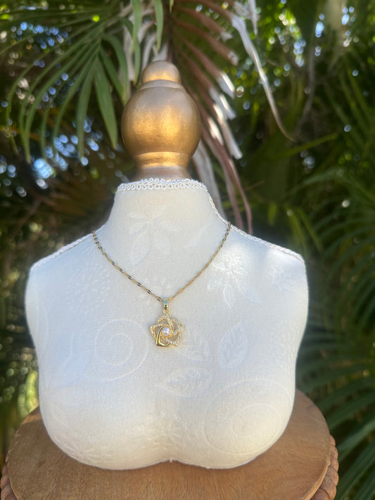 Spiral Flower Necklace