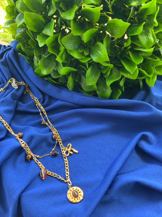 Brown Double Necklace